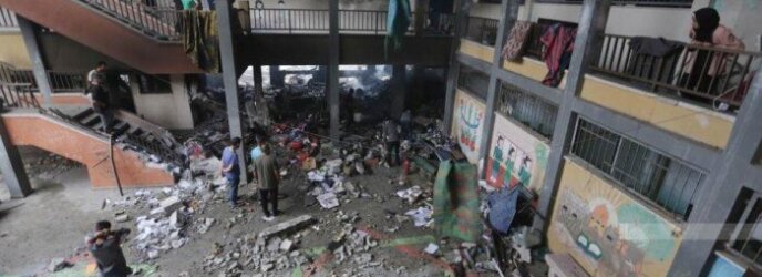 10 شهداء وعدة إصابات جراء قصف الاحتلال مدرسة تؤوي نازحين في جباليا النزلة